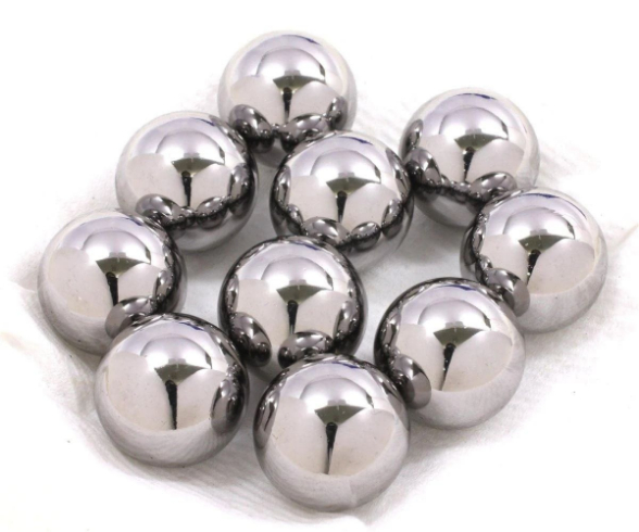 Assorted bearing balls made of precision-engineered steel