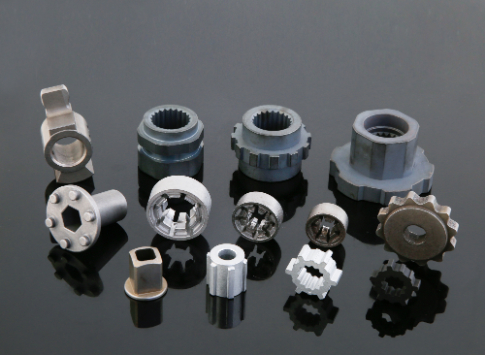 Finished CNC-machined parts ready for bearing assembly
